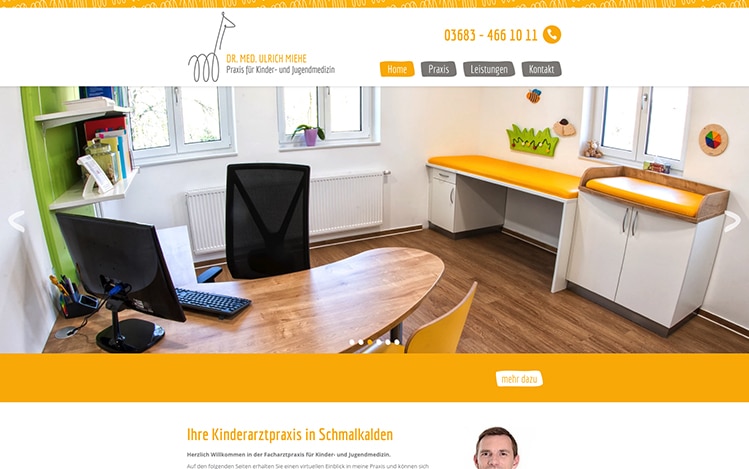 Kinderarzt Miehe Website
